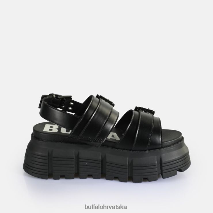 crno Buffalo ava sandale s platformom veganske |sandale TDD6T520